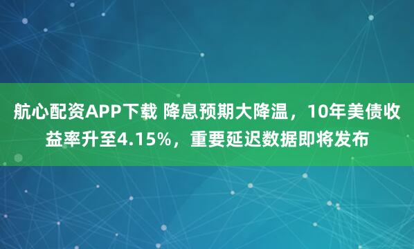 航心配资APP下载 降息预期大降温，10年美债收益率升至4.15%，重要延迟数据即将发布